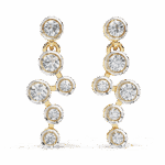 0.4 Carat Cascade Round Diamond Dangle Earrings - Image 5