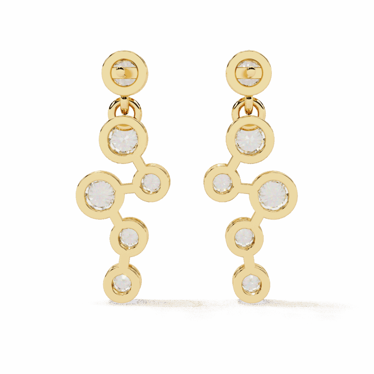 0.4 Carat Cascade Round Diamond Dangle Earrings  Image 7