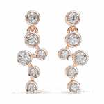 0.4 Carat Cascade Round Diamond Dangle Earrings - Image 9