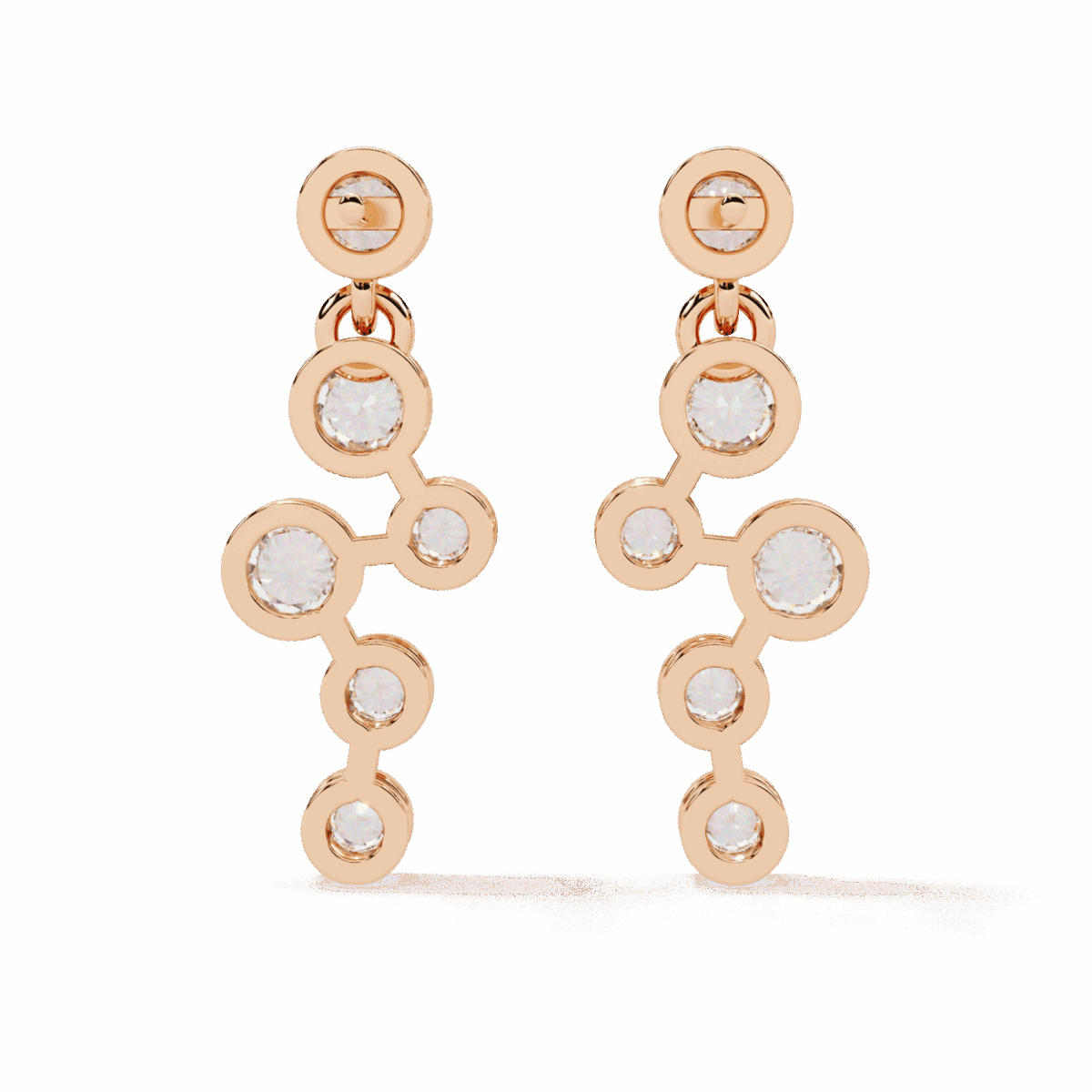 0.4 Carat Cascade Round Diamond Dangle Earrings  Image 11