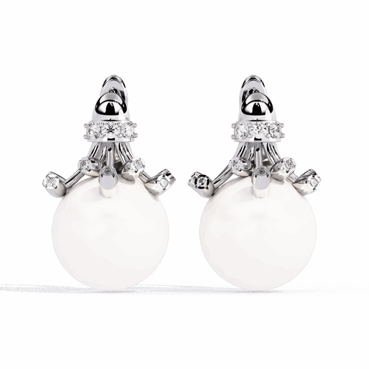 0.4 Carat Round Trio Drop Diamond Stud Earrings  Image 1