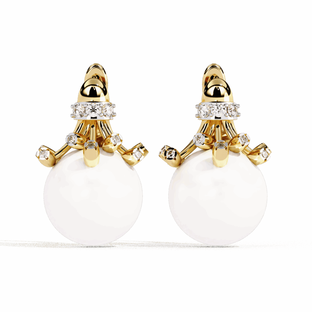 0.4 Carat Round Trio Drop Diamond Stud Earrings  Image 5