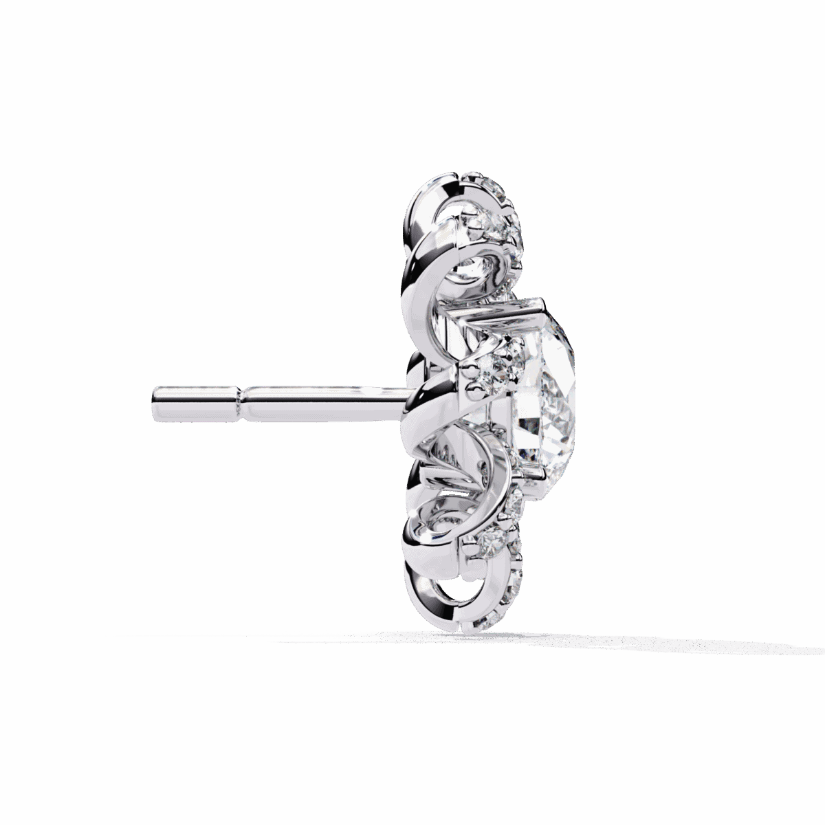 2 Carat Refined Twin Round Diamond Stud Earrings  Image 2