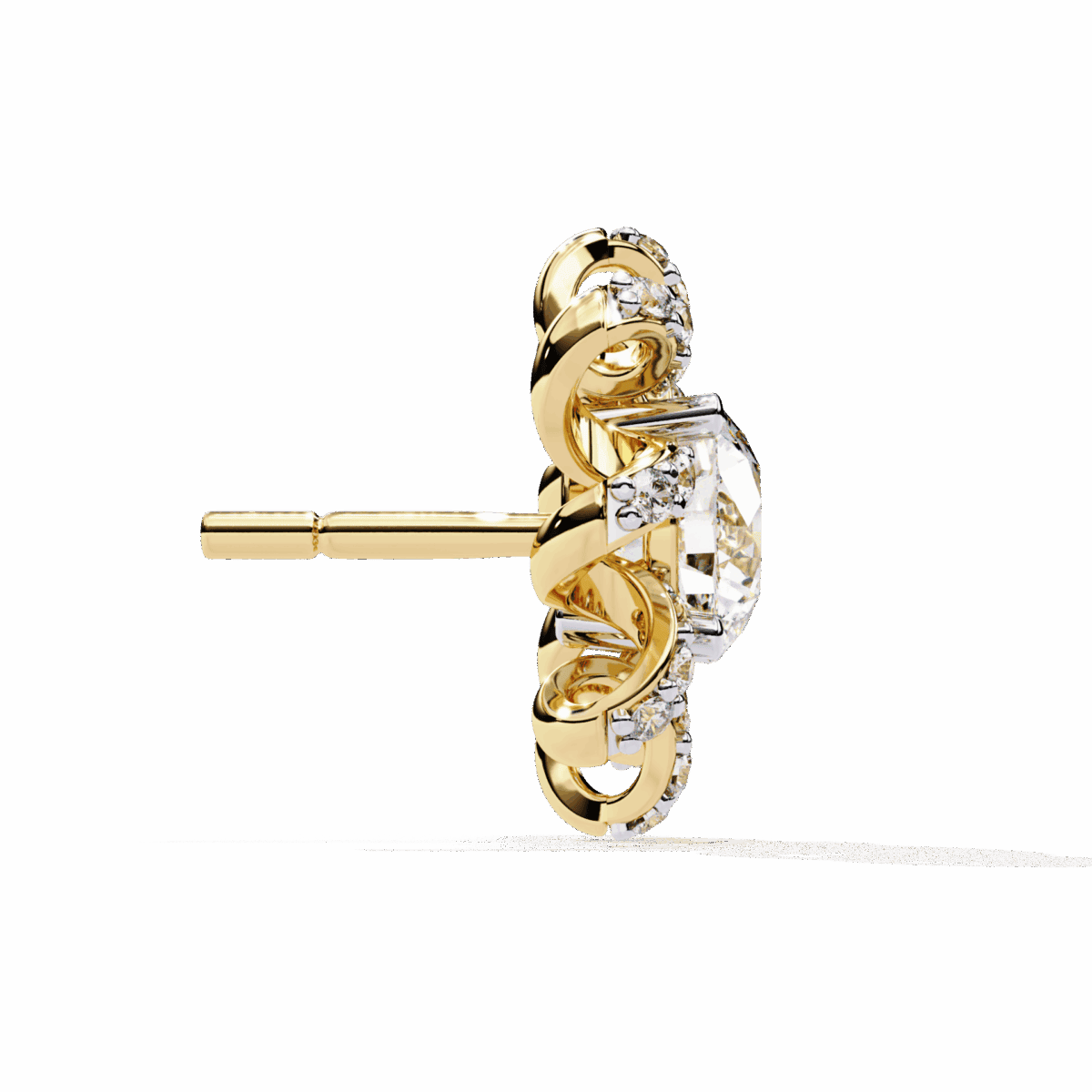 2 Carat Refined Twin Round Diamond Stud Earrings  Image 6