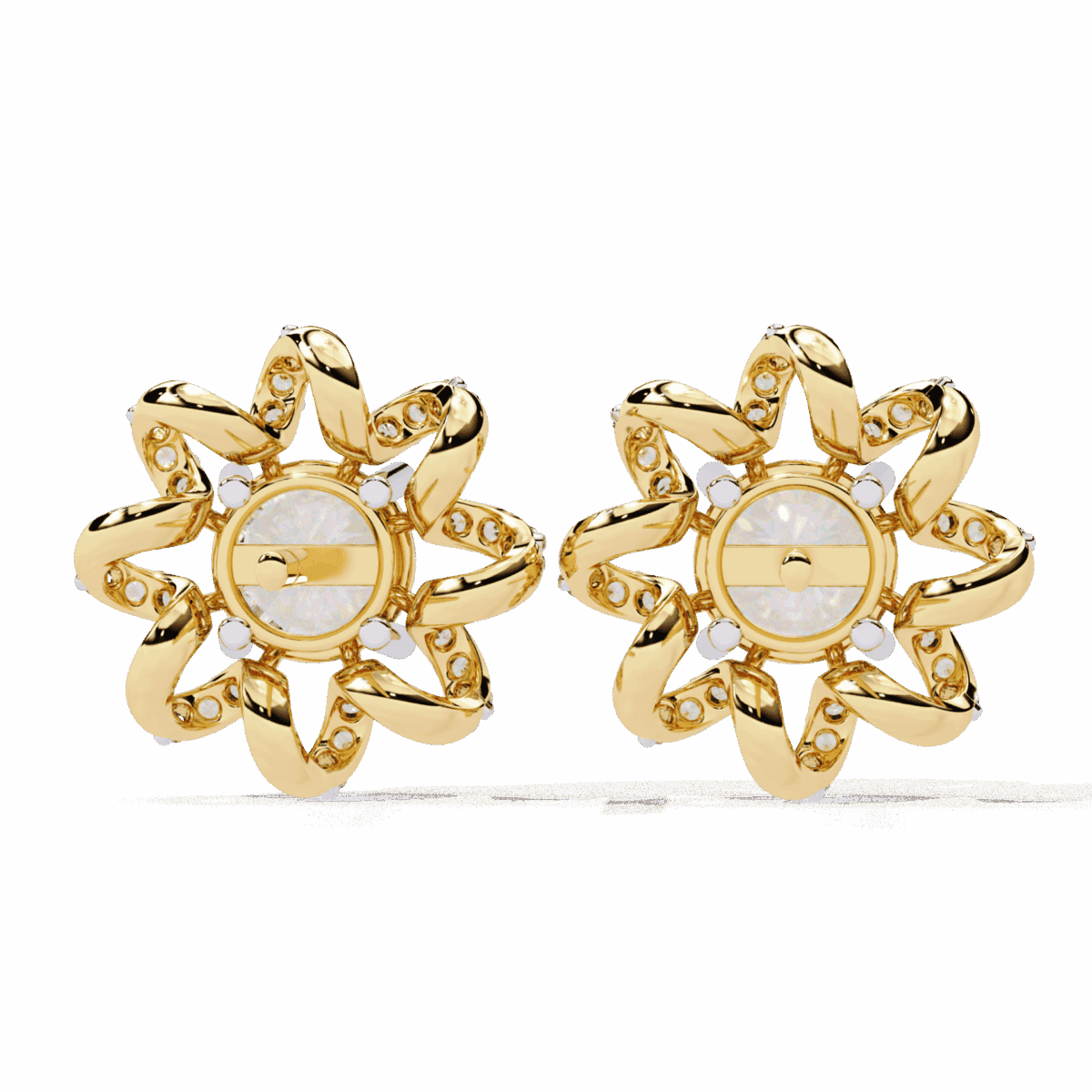 2 Carat Refined Twin Round Diamond Stud Earrings  Image 7