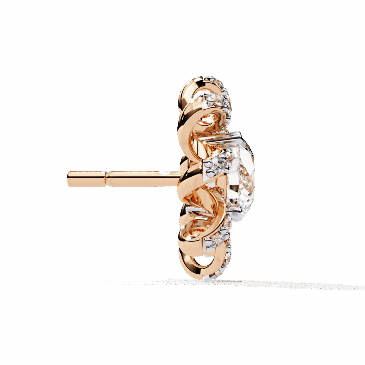 2 Carat Refined Twin Round Diamond Stud Earrings  Image 10