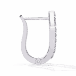 0.4 Carat Art Deco Baguette & Round Diamond Hoop Earrings - Image 2