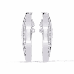 0.4 Carat Art Deco Baguette & Round Diamond Hoop Earrings - Image 3