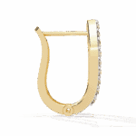 0.4 Carat Art Deco Baguette & Round Diamond Hoop Earrings - Image 6