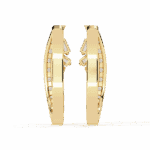 0.4 Carat Art Deco Baguette & Round Diamond Hoop Earrings - Image 7