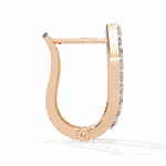 0.4 Carat Art Deco Baguette & Round Diamond Hoop Earrings - Image 10