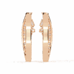 0.4 Carat Art Deco Baguette & Round Diamond Hoop Earrings - Image 11