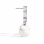 2 Carat Princess & Baguette Diamond Drop Earrings - Image 2