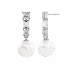 2 Carat Princess & Baguette Diamond Drop Earrings - Image 4