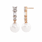 2 Carat Princess & Baguette Diamond Drop Earrings - Image 12