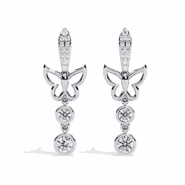 0.6 Carat Eternal Round Diamond Dangle Earrings