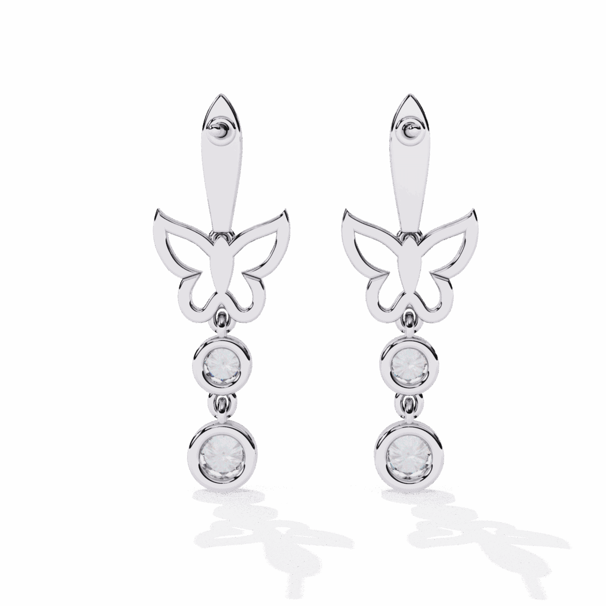 0.6 Carat Eternal Round Diamond Dangle Earrings  Image 3