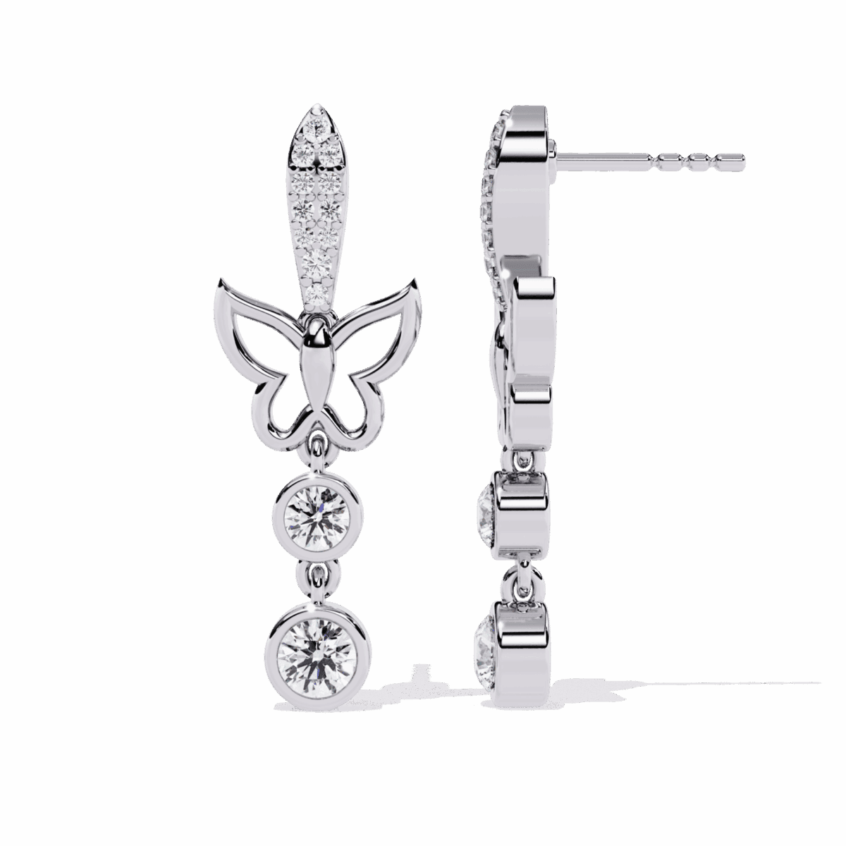 0.6 Carat Eternal Round Diamond Dangle Earrings  Image 4
