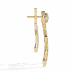 0.8 Carat Pear & Round Diamond Dangle Earrings - Image 6