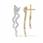 0.8 Carat Pear & Round Diamond Dangle Earrings - Image 8