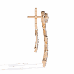 0.8 Carat Pear & Round Diamond Dangle Earrings - Image 10