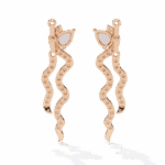 0.8 Carat Pear & Round Diamond Dangle Earrings - Image 11