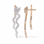 0.8 Carat Pear & Round Diamond Dangle Earrings - Image 12