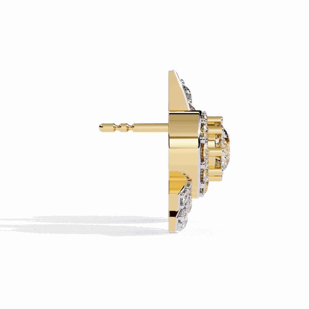 1.75 Carat Round Diamond Cluster Stud Earrings  Image 6