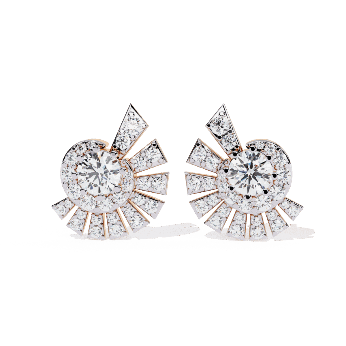 1.75 Carat Round Diamond Cluster Stud Earrings  Image 9