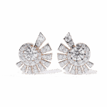 1.75 Carat Round Diamond Cluster Stud Earrings - Image 9