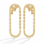 0.5 Carat Princess & Round Diamond Dangle Earrings - Image 7