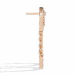 0.5 Carat Princess & Round Diamond Dangle Earrings - Image 10