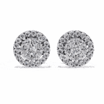 1.5 Carat Marquise and Round Hoop Diamond Stud Earrings