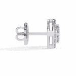 1.5 Carat Marquise and Round Hoop Diamond Stud Earrings - Image 2