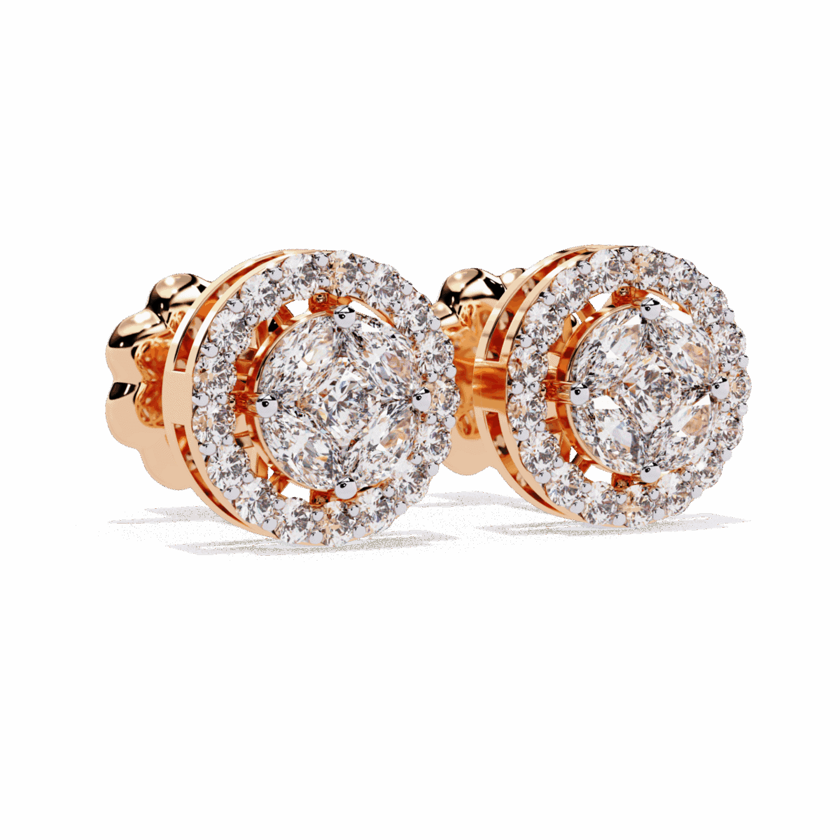 1.5 Carat Marquise and Round Hoop Diamond Stud Earrings  Image 14