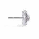 2.25 Carat Modern Round Hoop Diamond Stud Earrings - Image 2