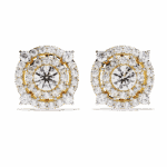 2.25 Carat Modern Round Hoop Diamond Stud Earrings - Image 5