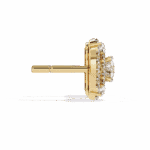 2.25 Carat Modern Round Hoop Diamond Stud Earrings - Image 6