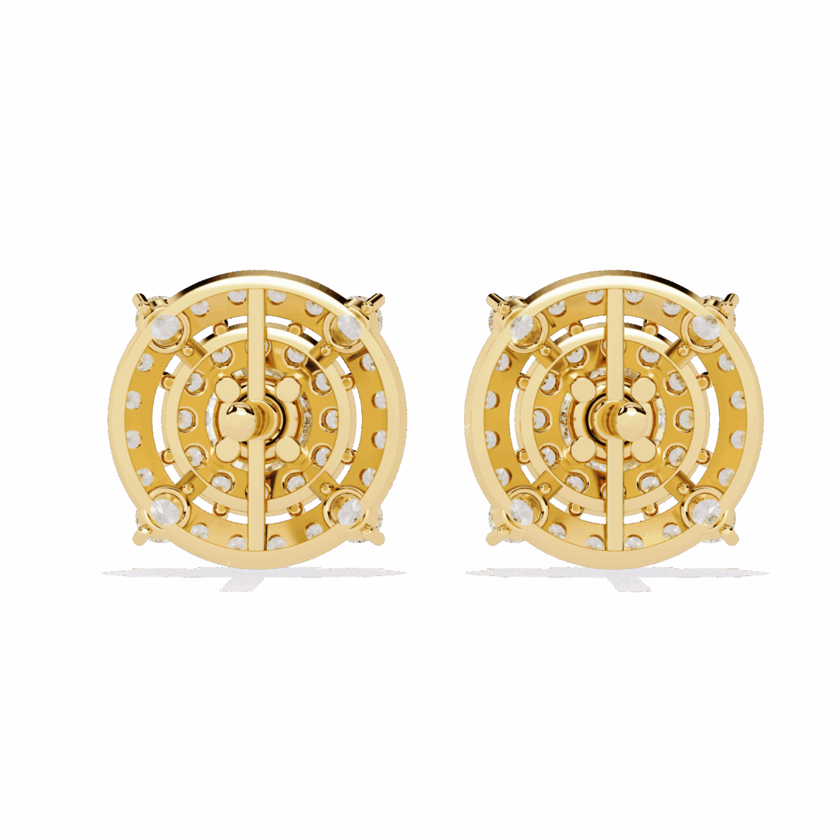 2.25 Carat Modern Round Hoop Diamond Stud Earrings  Image 7