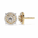 2.25 Carat Modern Round Hoop Diamond Stud Earrings - Image 8