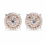 2.25 Carat Modern Round Hoop Diamond Stud Earrings - Image 9