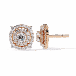 2.25 Carat Modern Round Hoop Diamond Stud Earrings - Image 12