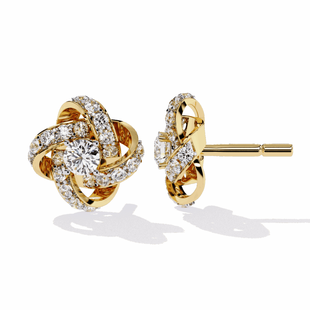 0.9 Carat Dual Round Diamond Stud Earrings  Image 8