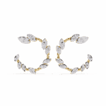 0.7 Carat Marquise Vine Diamond Hoop Earrings - Image 5