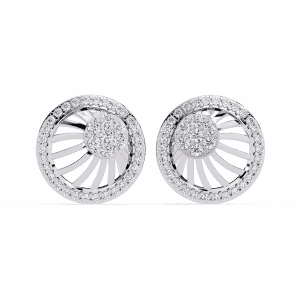 0.4 Carat Round Trio Diamond Stud Earrings