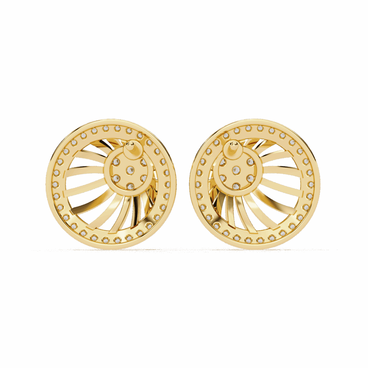 0.4 Carat Round Trio Diamond Stud Earrings  Image 8