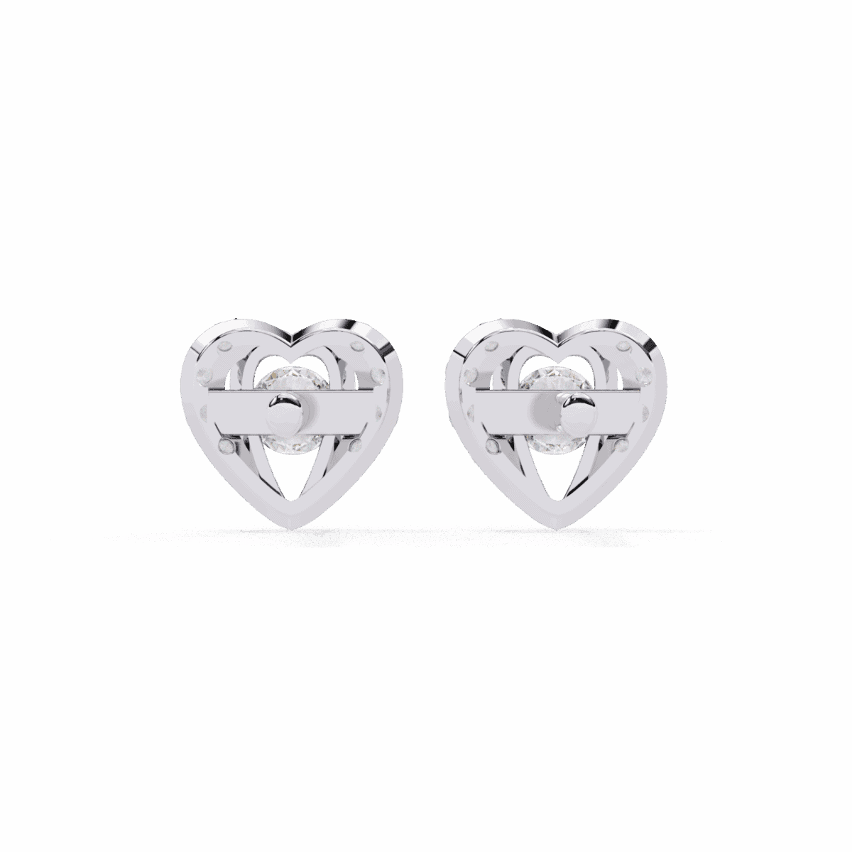 0.7 Carat Triple Round Diamond Stud Earrings  Image 3