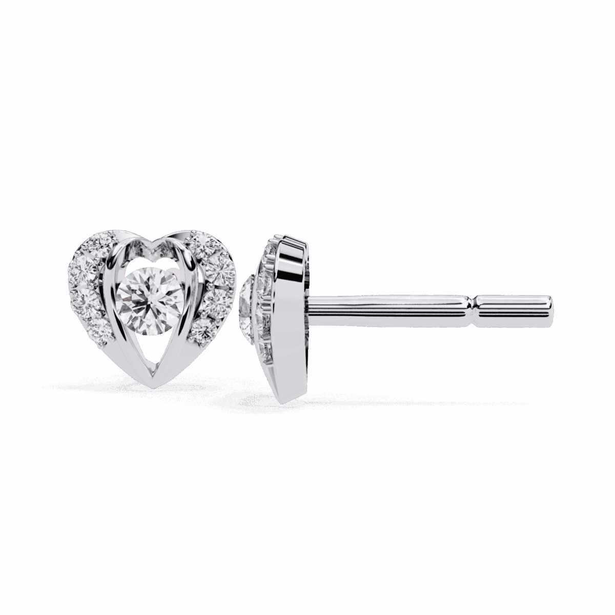 0.7 Carat Triple Round Diamond Stud Earrings  Image 4