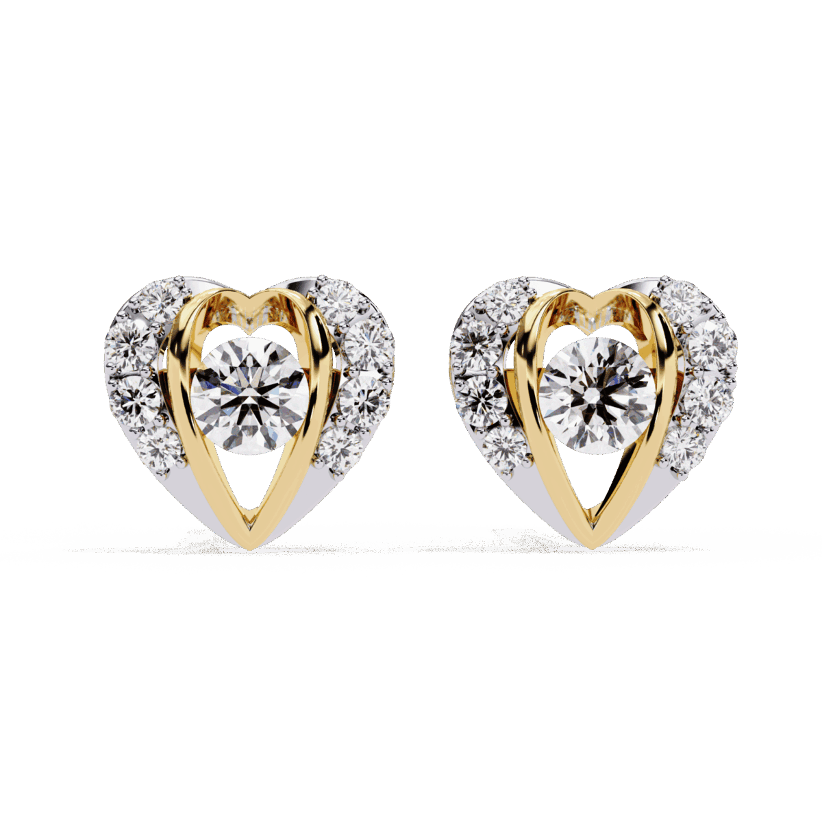0.7 Carat Triple Round Diamond Stud Earrings  Image 5