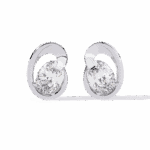 1.25 Carat Oval Solitaire Diamond Earrings